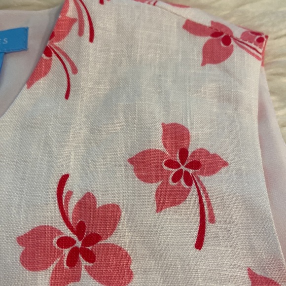 Beautiful Draper James 100% Lien Dress it’s size 10 color white - Picture 14 of 16